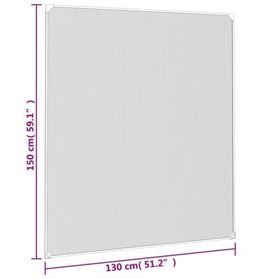 vidaXL Mosquitera magnética para ventanas blanco 130x150 cm