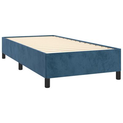 vidaXL Estructura de cama sin colchón terciopelo azul oscuro 100x200cm