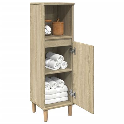 vidaXL Armario de baño madera contrachapada roble Sonoma 30x30x100 cm