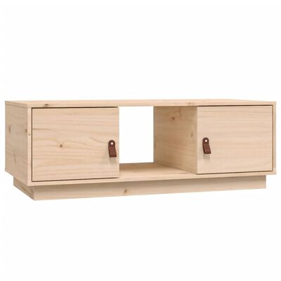 vidaXL Mesa de centro de madera maciza de pino 100x50x35 cm