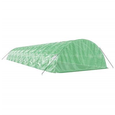 vidaXL Invernadero con estructura de acero verde 90 m² 18x5x2,3 m