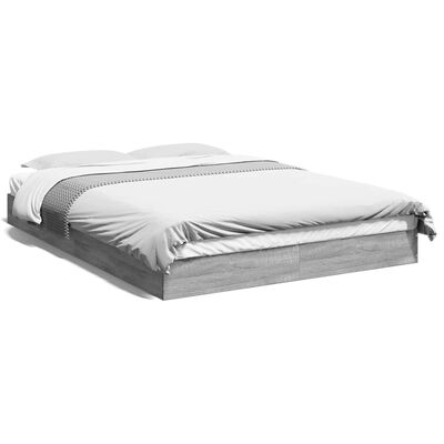 vidaXL Estructura de cama madera de ingeniería gris Sonoma 120x200 cm