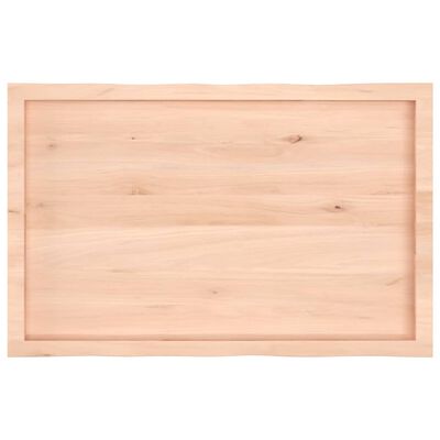 vidaXL Tablero de mesa madera maciza borde natural 100x60x(2-4) cm