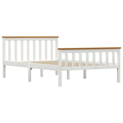 vidaXL Estructura de cama sin colchón madera de pino blanco 120x200 cm