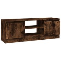 vidaXL Mueble de TV con puerta roble ahumado 102x30x36 cm