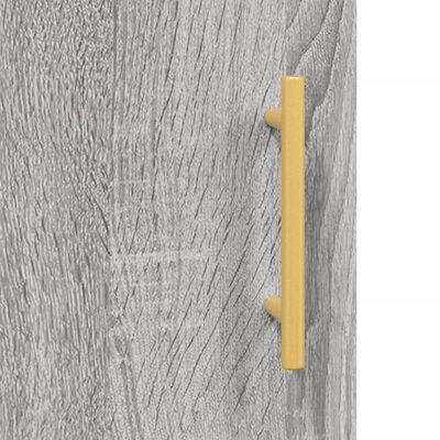 vidaXL Aparador alto madera contrachapada gris sonoma 69,5x34x180 cm