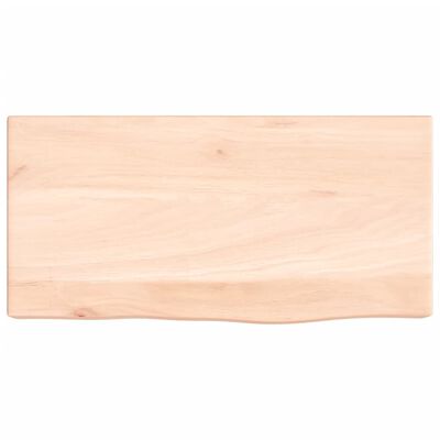 vidaXL Estante de pared madera maciza de roble sin tratar 40x20x6 cm