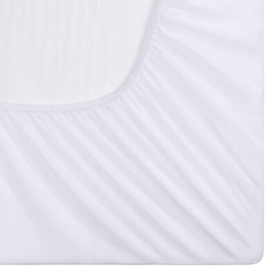 vidaXL Sábanas bajeras jersey 2 uds algodón blanco 180x200 cm