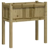 vidaXL Jardinera con patas madera de pino impregnada 70x31x70 cm