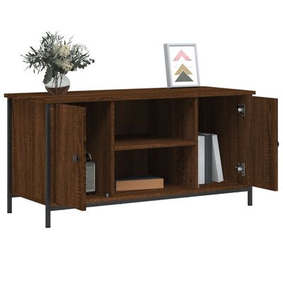 vidaXL Mueble para TV madera contrachapada marrón roble 100x40x50 cm