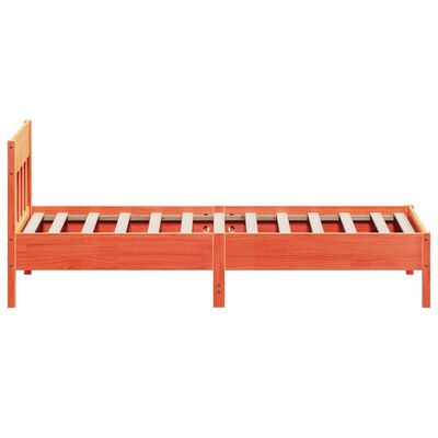 vidaXL Estructura de cama sin colchón madera maciza marrón 90x190 cm