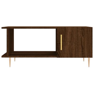 vidaXL Mesa de centro madera contrachapada roble marrón 90x50x40 cm