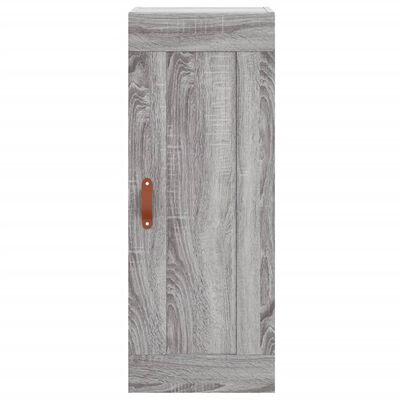 vidaXL Aparador alto madera contrachapada gris Sonoma 34,5x34x180 cm