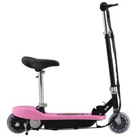 vidaXL Patinete eléctrico con asiento rosa 120 W