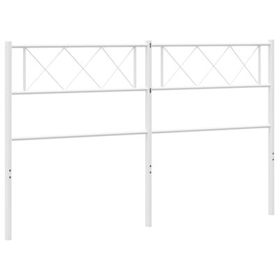 vidaXL Cabecero de metal blanco 150 cm