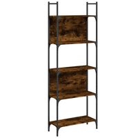 vidaXL Librería de 5 estantes madera roble ahumado 60,5x24x166,5 cm