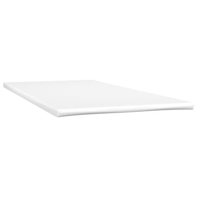 vidaXL Cama box spring colchón y LED cuero sintético blanco 120x190 cm