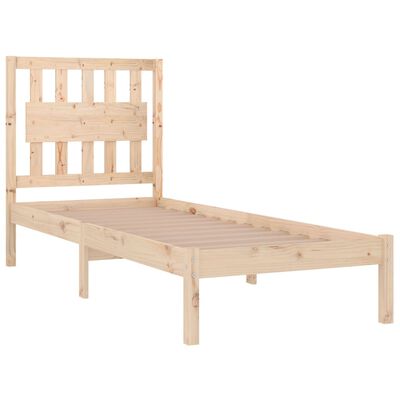 vidaXL Estructura de cama madera maciza de pino 90x190 cm