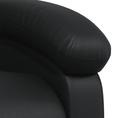 vidaXL Sillón reclinable de cuero sintético negro