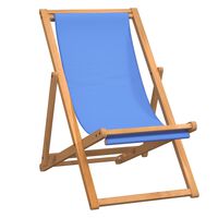 vidaXL Silla de jardín de teca azul 56x105x96 cm