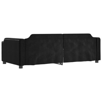 vidaXL Sofá cama nido tela negro 90x200 cm