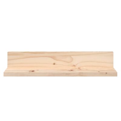 vidaXL Estantes de pared 2 uds madera maciza de pino 50x11x9 cm