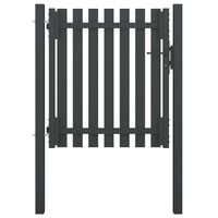 vidaXL Puerta de valla del jardín de acero gris antracita 1x1,25 cm