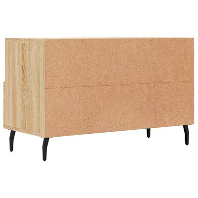 vidaXL Mueble para TV madera contrachapada roble ahumado 80x36x50 cm