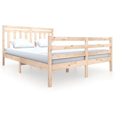 vidaXL Estructura de cama de madera maciza 160x200 cm