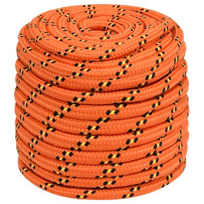 vidaXL Cuerda de barco polipropileno naranja 16 mm 100 m