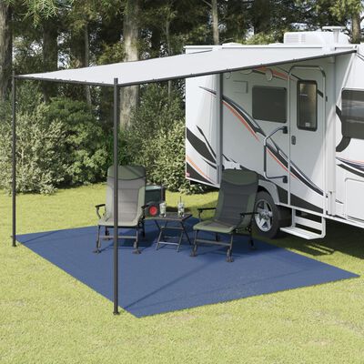 vidaXL Alfombrilla de camping azul 4x3 m