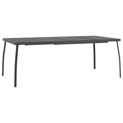 vidaXL Juego de comedor de jardín 9 pzas malla metálica gris antracita