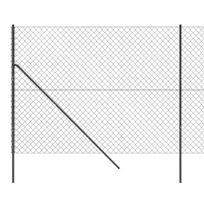 vidaXL Cerca de alambre gris antracita 1,4x10 m