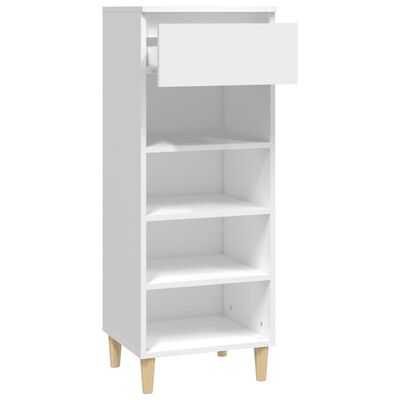 vidaXL Mueble zapatero madera contrachapada blanco 40x36x105 cm