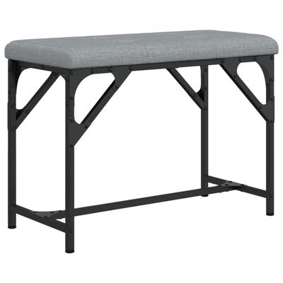 vidaXL Banco de comedor acero y tela gris claro 62x32x45 cm