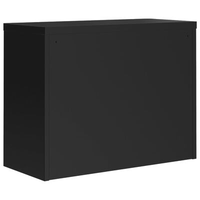 vidaXL Armario archivador de acero negro 90x40x110 cm