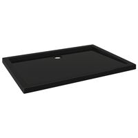 vidaXL Plato de ducha rectangular ABS negro 70x100 cm