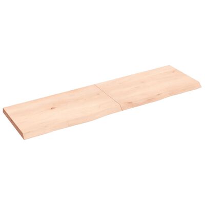 vidaXL Encimera de baño madera maciza sin tratar 140x40x(2-4) cm