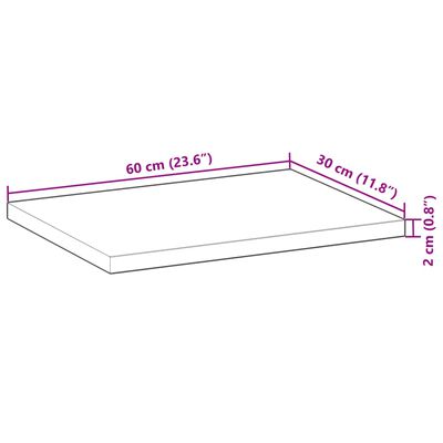 vidaXL Estantes flotantes 3 uds madera acacia acabado aceite 60x30x2cm