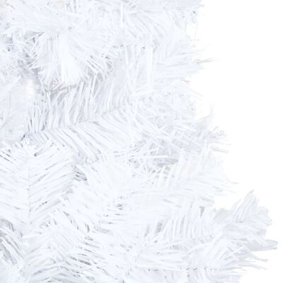 vidaXL Árbol de Navidad preiluminado con luces y bolas blanco 150 cm