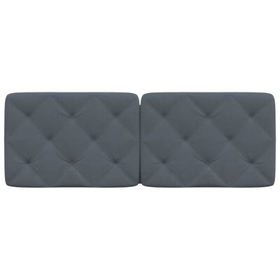 vidaXL Cabecero de cama acolchado terciopelo gris oscuro 120 cm