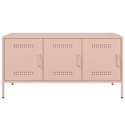 vidaXL Mueble de TV de acero rosa 100,5x39x50,5 cm