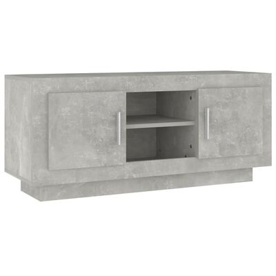 vidaXL Mueble de TV madera contrachapada gris hormigón 102x35x45 cm