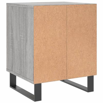 vidaXL Mesita de noche madera de ingeniería gris Sonoma 40x35x50 cm