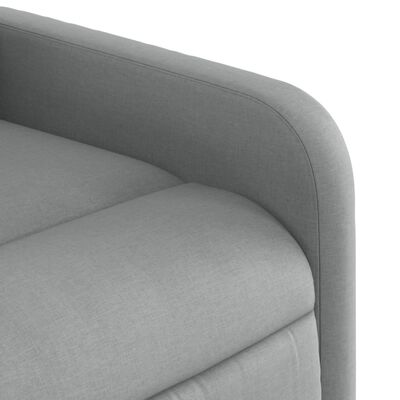 vidaXL Sillón reclinable eléctrico tela gris claro