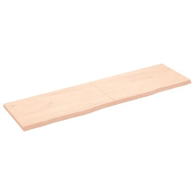 vidaXL Encimera de baño madera maciza sin tratar 180x50x(2-4) cm