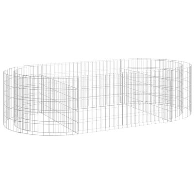 vidaXL Arriate de gaviones de hierro galvanizado 200x100x50 cm