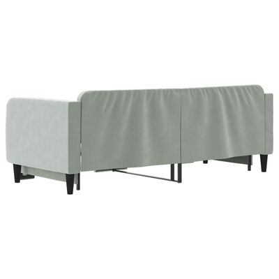 vidaXL Sofá cama nido terciopelo gris claro 80x200 cm