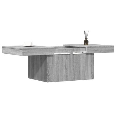 vidaXL Mesa de centro madera de ingeniería gris Sonoma 80x55x40 cm