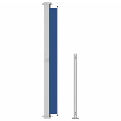 vidaXL Toldo lateral retráctil para patio azul 220x300 cm